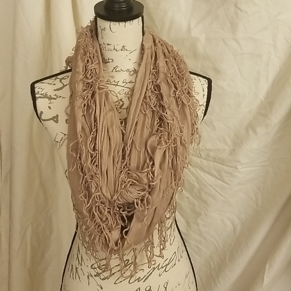 Brown/taupe infinity scarf
